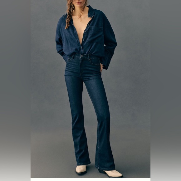 PAIGE Denim - Size 34 PAIGE ANTHROPOLOGIE Laurel Canyon High-Rise Flare women Jeans